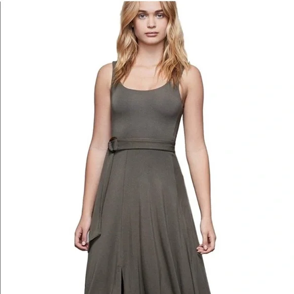Good American | Dresses | Nwt Good American Belted Swing Dress Womens Size  6 In Sage Green | Poshmark